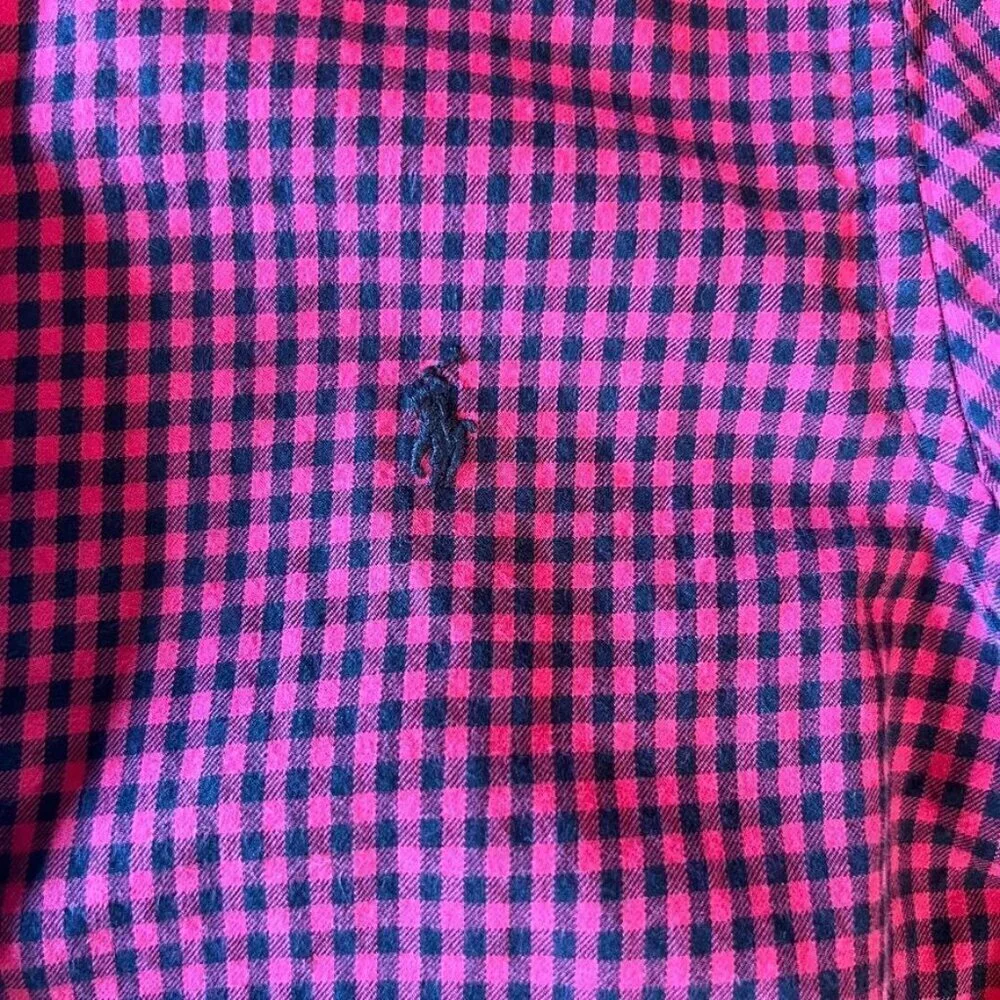 Ralph Lauren Black & Red Check Button Front Shirt Youth 6